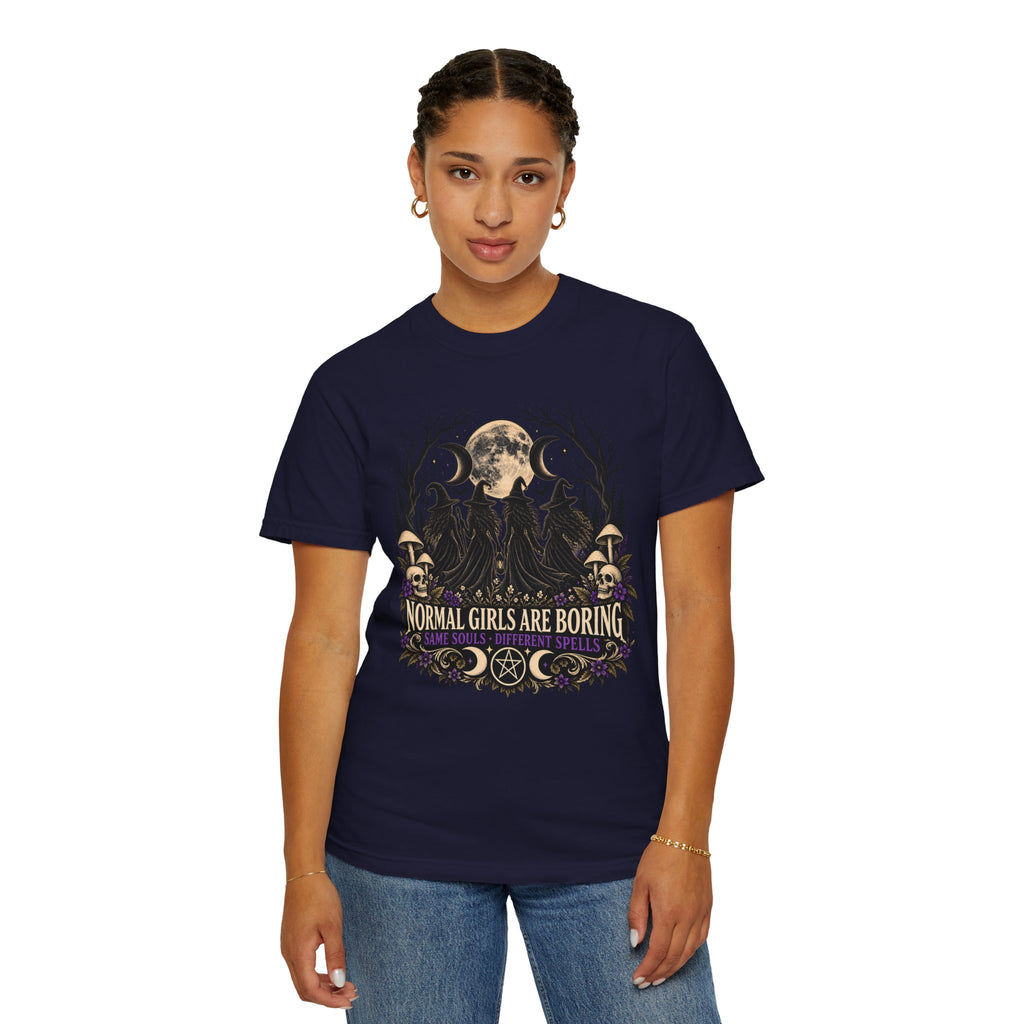 Normal Girls Are Boring Witchy Graphic Tee | Comfort Colors® Shirt