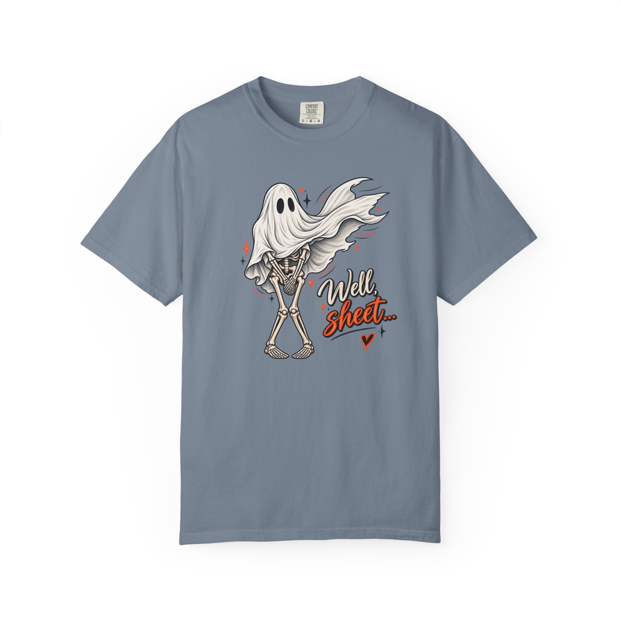 Well, Sheet… Funny Ghost Graphic Tee | Comfort Colors® Halloween Shirt