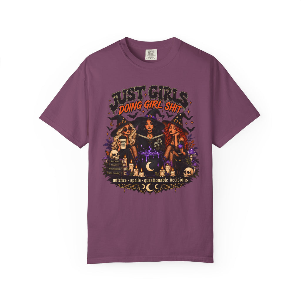 Just Girls Doing Girl Shit Witchy Graphic Tee | Comfort Colors® Shirt