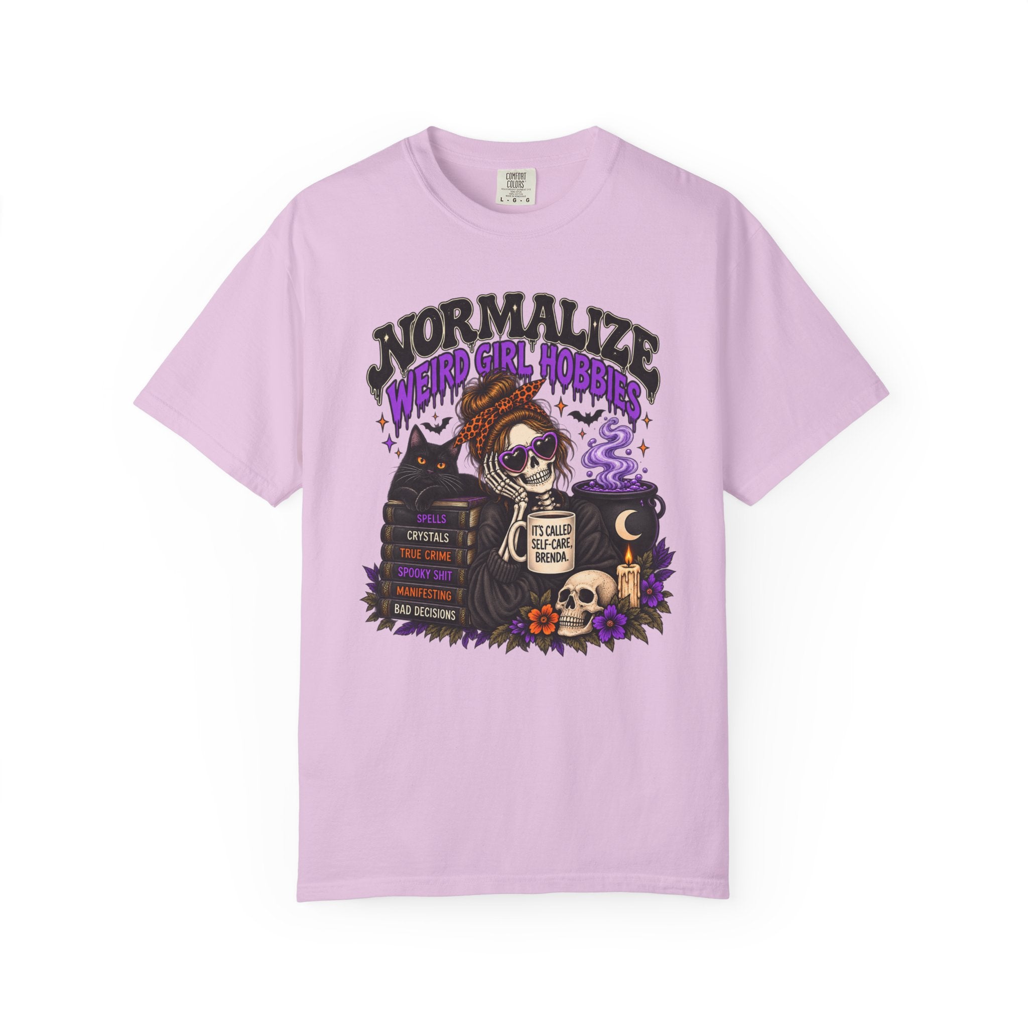Normalize Weird Girl Hobbies Graphic Tee | Spooky Comfort Colors® Shirt