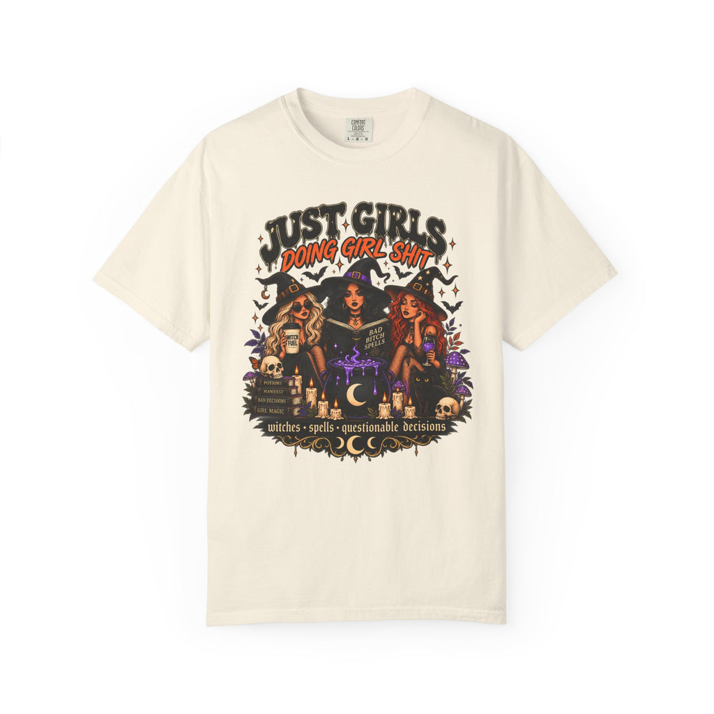 Just Girls Doing Girl Shit Witchy Graphic Tee | Comfort Colors® Shirt