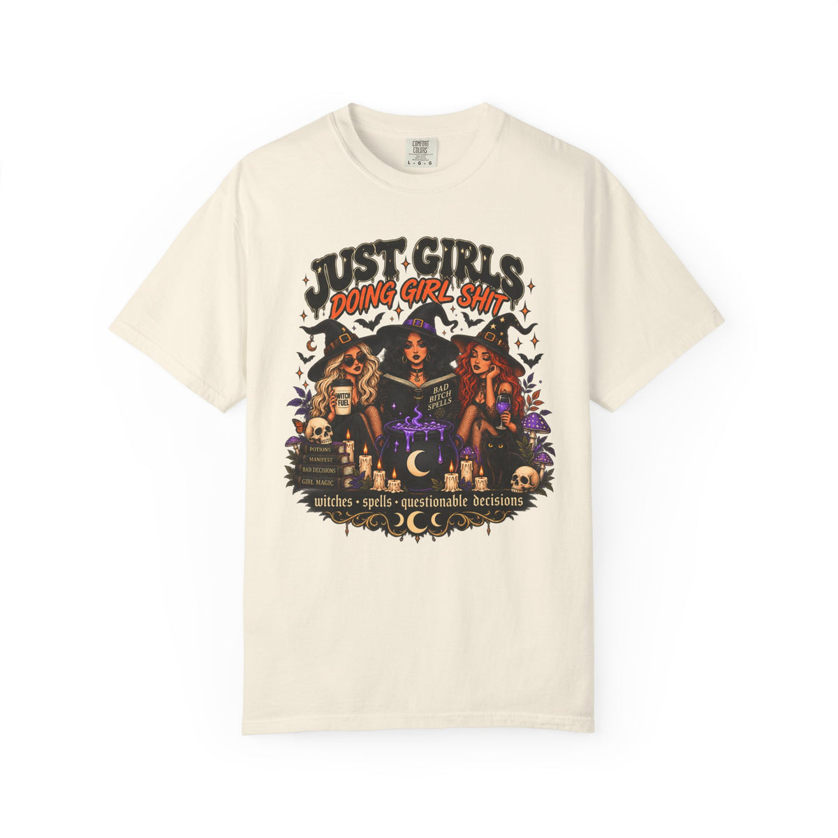 Just Girls Doing Girl Shit Witchy Graphic Tee | Comfort Colors® Shirt