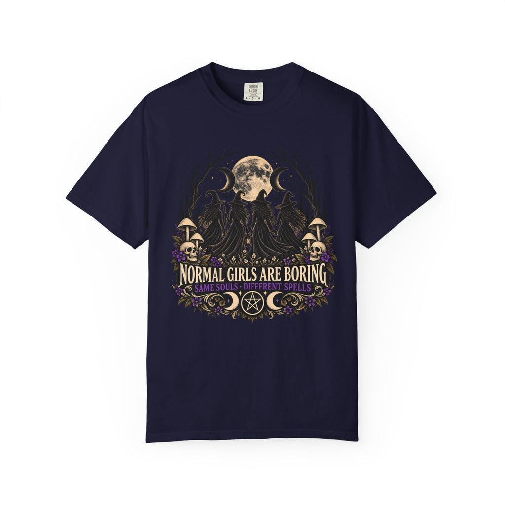 Normal Girls Are Boring Witchy Graphic Tee | Comfort Colors® Shirt
