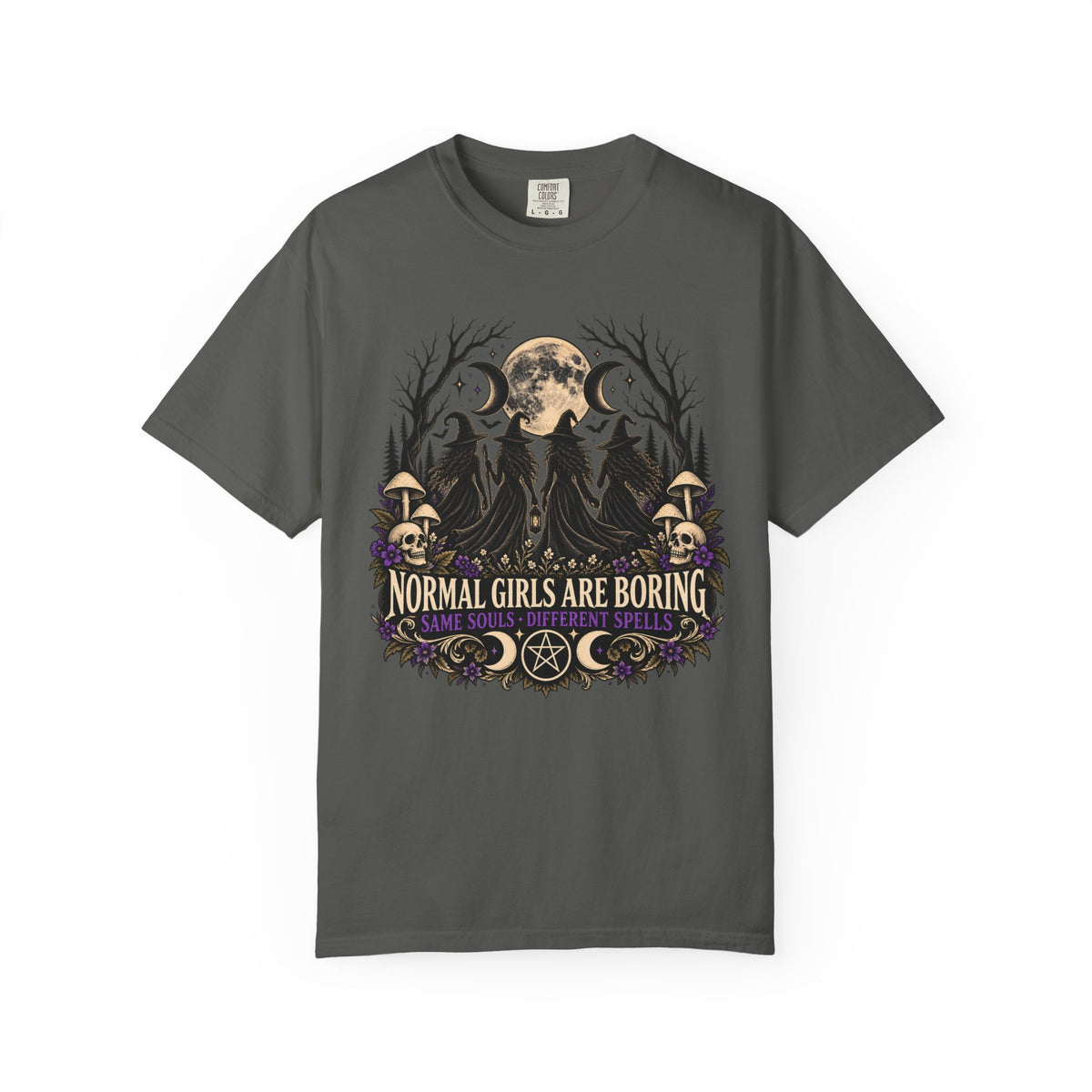 Normal Girls Are Boring Witchy Graphic Tee | Comfort Colors® Shirt