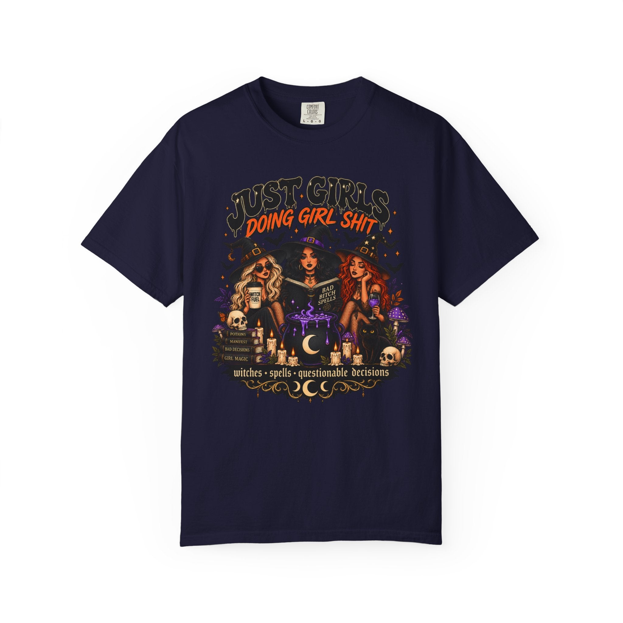 Just Girls Doing Girl Shit Witchy Graphic Tee | Comfort Colors® Shirt