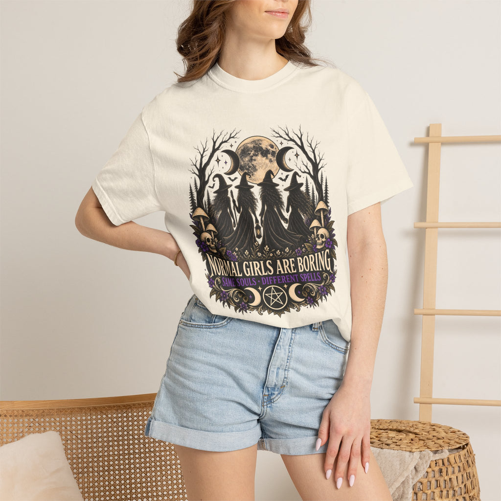 Normal Girls Are Boring Witchy Graphic Tee | Comfort Colors® Shirt