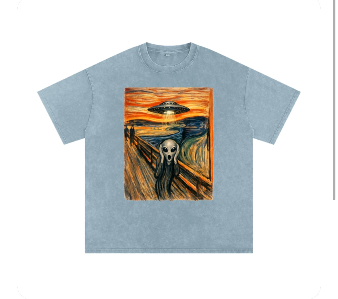 The Scream Alien Stonewashed Oversize Tee