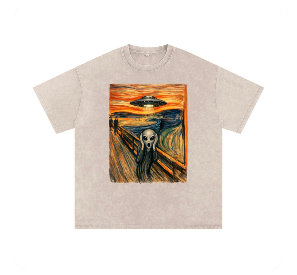 The Scream Alien Stonewashed Oversize Tee