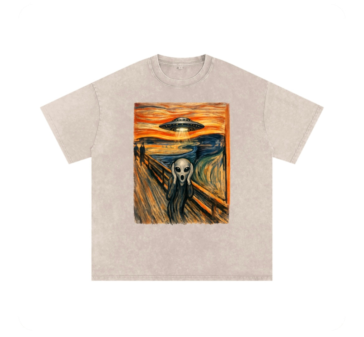 The Scream Alien Stonewashed Oversize Tee