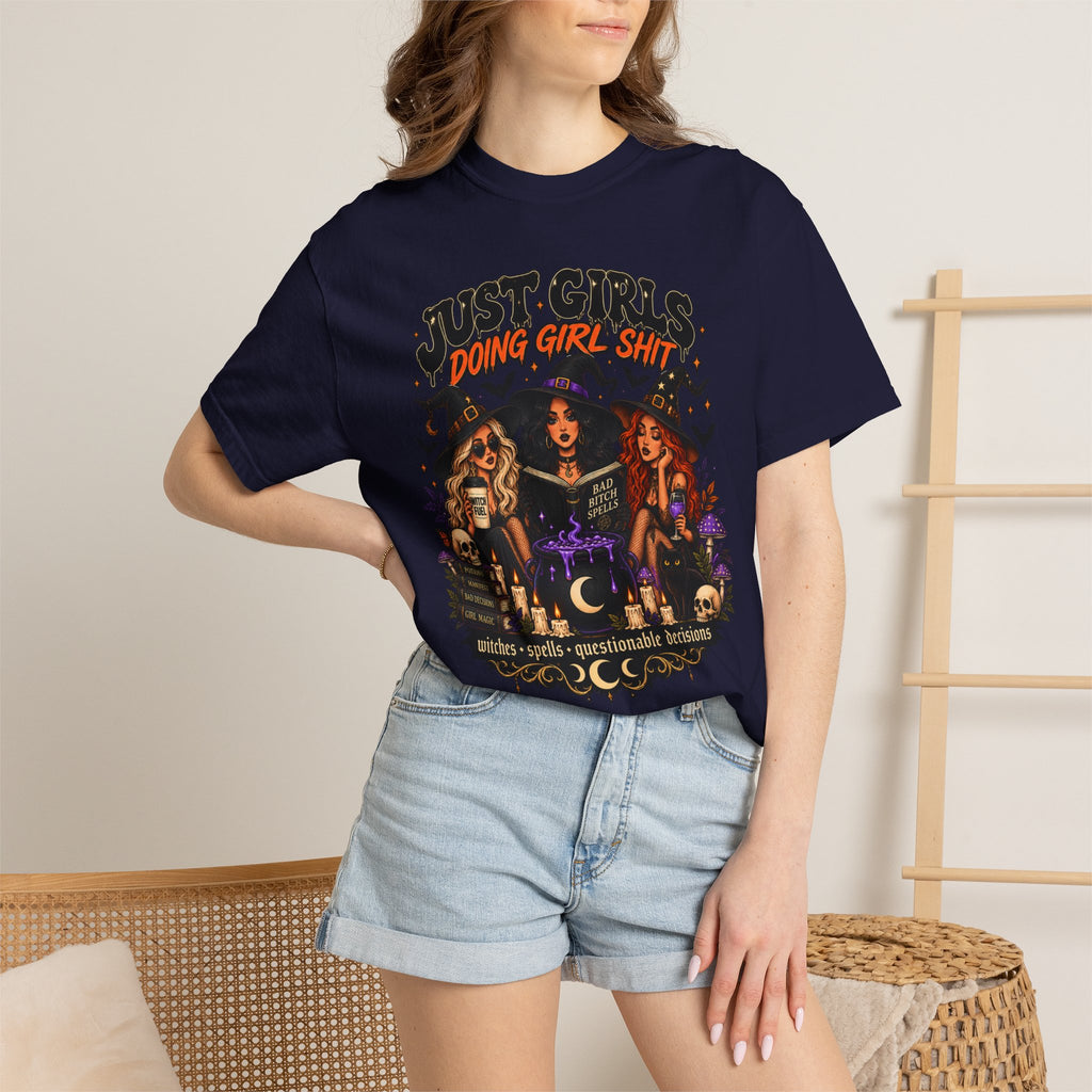 Just Girls Doing Girl Shit Witchy Graphic Tee | Comfort Colors® Shirt