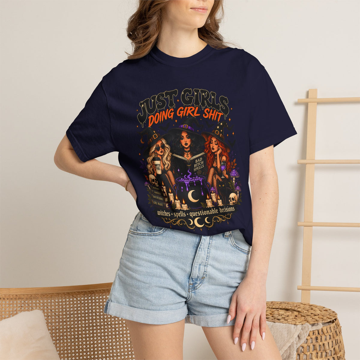 Just Girls Doing Girl Shit Witchy Graphic Tee | Comfort Colors® Shirt