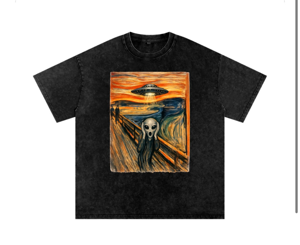 The Scream Alien Stonewashed Oversize Tee