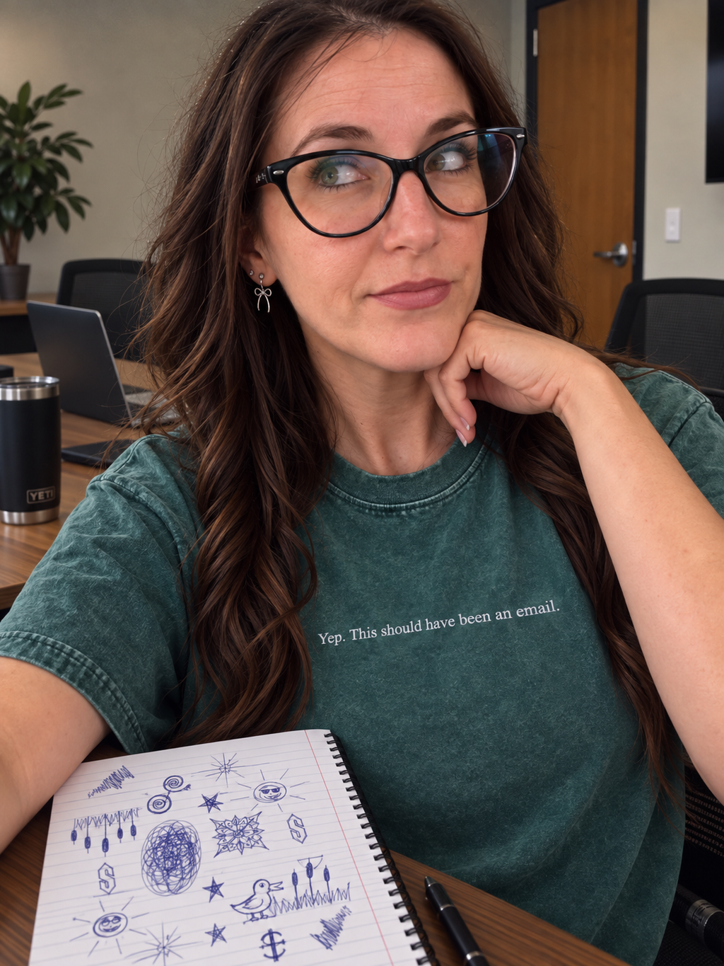 Yep. This should’ve have been an email. Embroidered Tee
